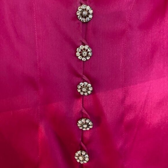 Ross Mayer New Organza Fuschia Overlay Cardigan Size Small - Picture 1 of 4